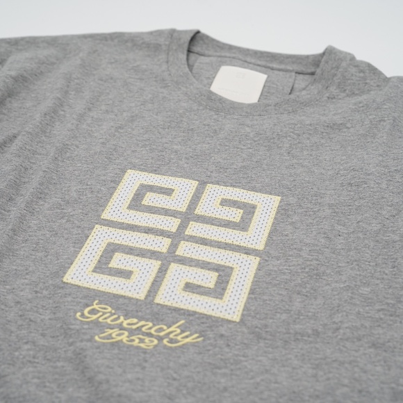 size XL Givenchy 4G Motif T-Shirt Grey Melange - Picture 6 of 10